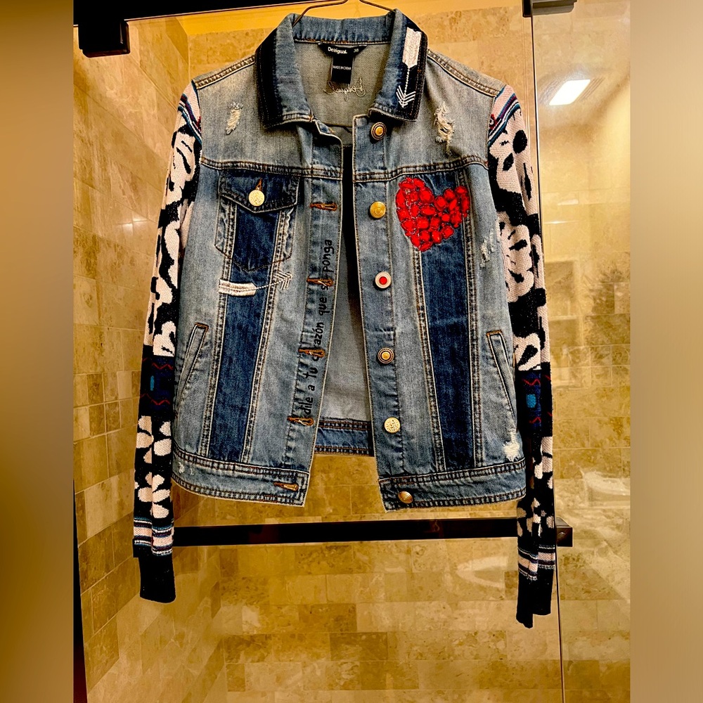 Desigual very unique jeans jacket. Only worn twice